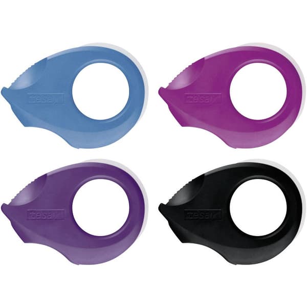 tesa Tejpdispenser 58230-00 Svart, Lila, Rosa, Blå Rullbredd (max.): 19 mm Rullängd (max.) 10 m