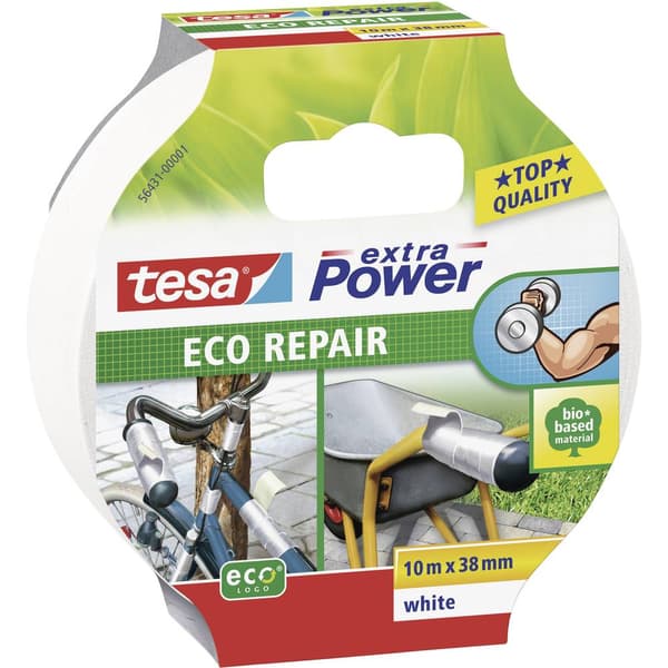 tesa ECO REPAIR 56431-00001-00 Tygtejp tesa® extra Power Vit (L x B) 10 m x 38 mm 1 st