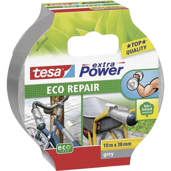 tesa ECO REPAIR 56431-00002-00 Tygtejp tesa® extra Power Grå (L x B) 10 m x 38 mm 1 st