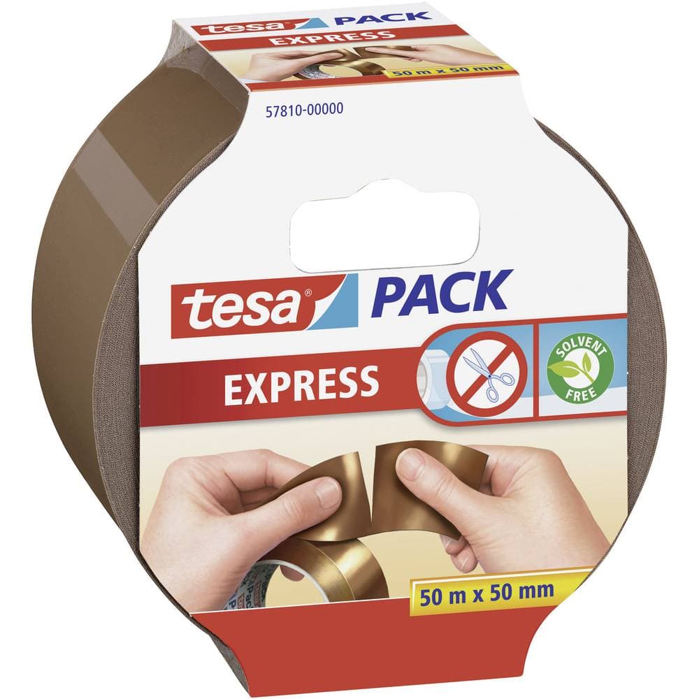 tesa EXPRESS 57810-00000-01 Packtejp tesapack® Brun (L x B) 50 m x 50 mm 1 st