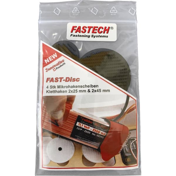 FASTECH® 703-330-Bag Krokbräda för fastskruvning Statisk del Svart 4 st