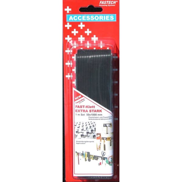 FASTECH® 730-330-1C Kardborreband för pålimning Hotmelt Statisk del och fleecedel, Extra stark (L x B) 1000 mm x 50 mm