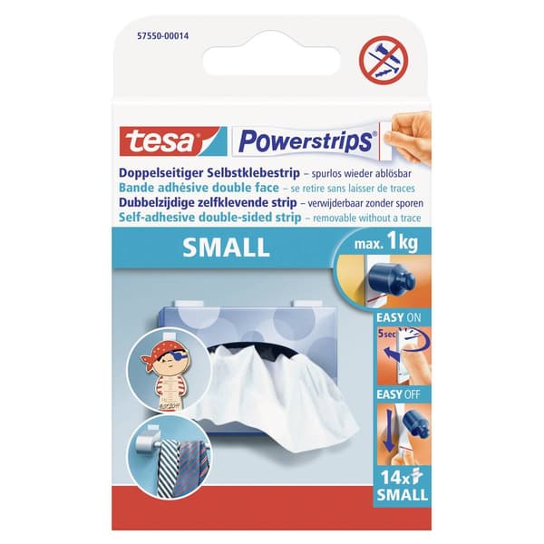 tesa POWERSTRIPS® Small tesa® Powerstrips® Small 14 st. Vit