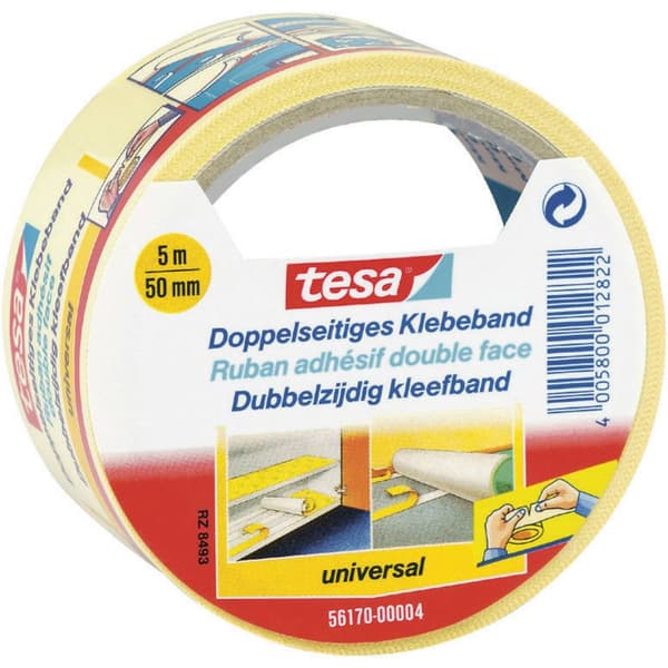 tesa UNIVERSAL 56170-00004-11 Dubbelsidiga tejp Vit (L x B) 5 m x 50 mm 1 st