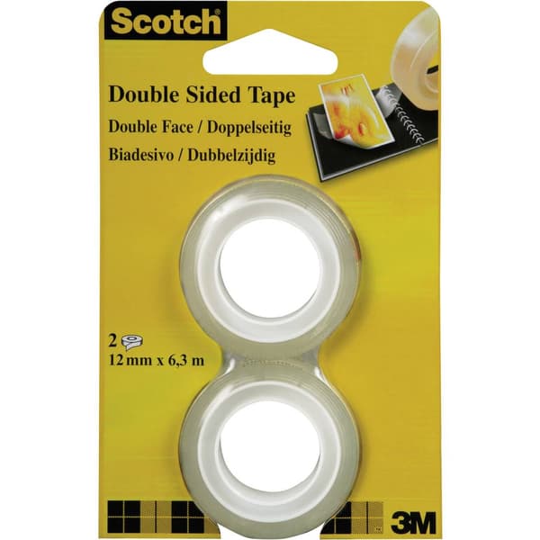 Scotch FT-5100-4927-1 136R2 Dubbelsidiga tejp Scotch® 665 Transparent (L x B) 6.3 m x 12 mm 2 st