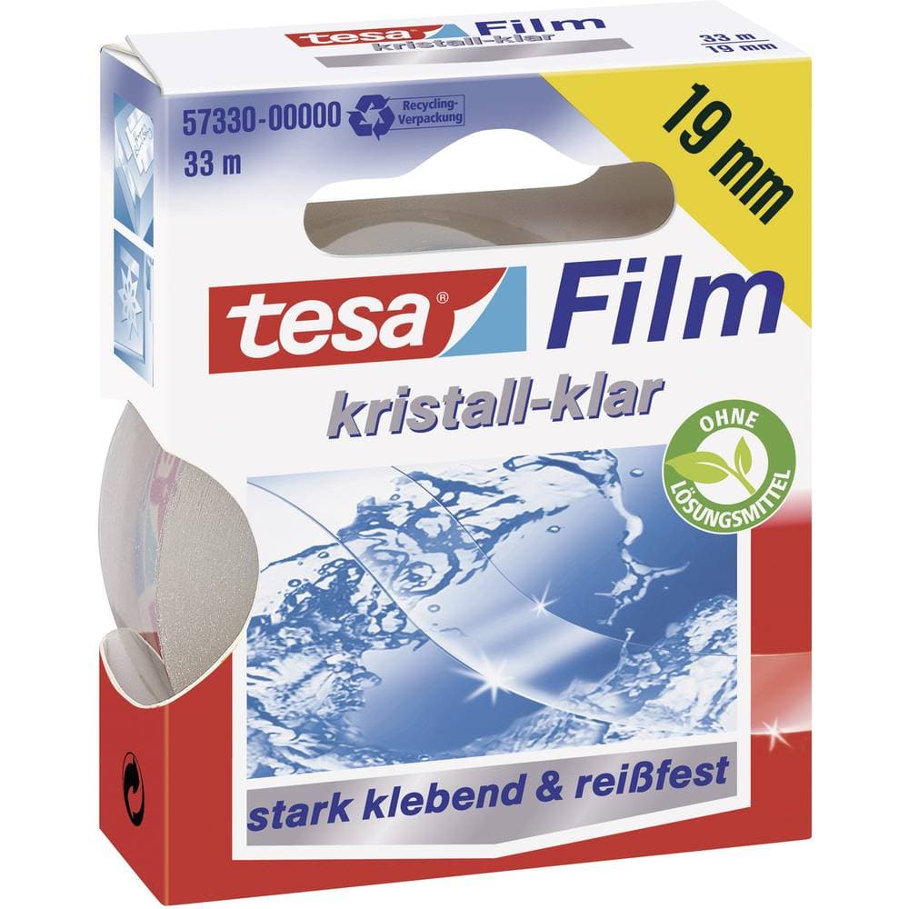 tesa tesafilm® kristall-klar 57330-00000-03 tesafilm kristallklar Transparent (L x B) 33 m x 19 mm 1 st