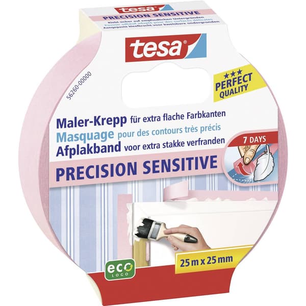 tesa PRECISION SENSITIVE 56260-00000-03 Maskeringstejp tesa® Rosa (L x B) 25 m x 25 mm 1 st