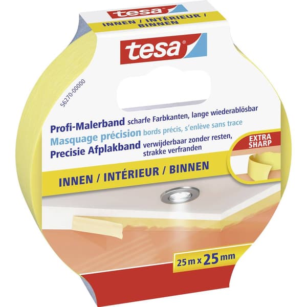 TESA ® målartejp Precision Indoor tesa PRECISION INDOOR Gul 1 st
