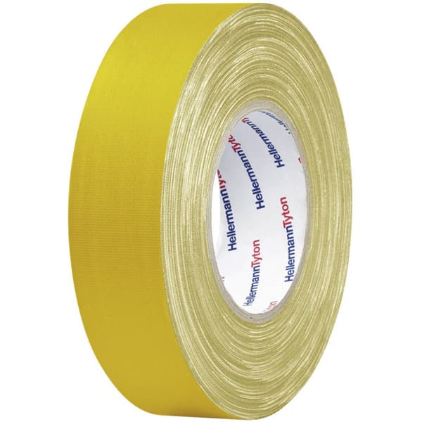 Vävband HelaTape Tex (L x B) 10 m x 19 mm Gul Bomulls-, -polyesterväv HTAPE-TEX-YE-19X10 HellermannTyton 1 st