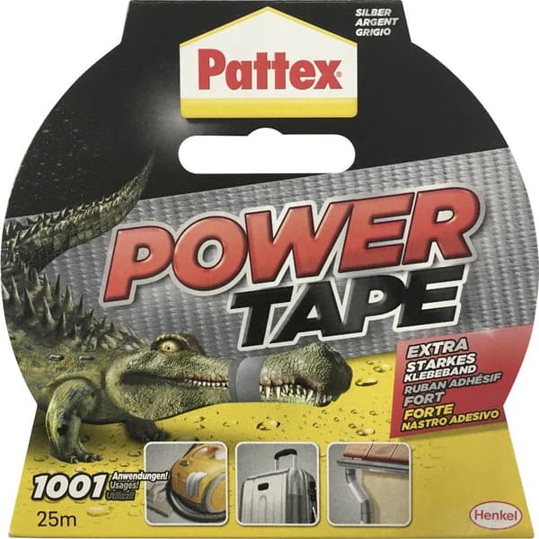 Pattex PT2DS Tygtejp Pattex Power Tape Silver (L x B) 25 m x 50 mm 1 st