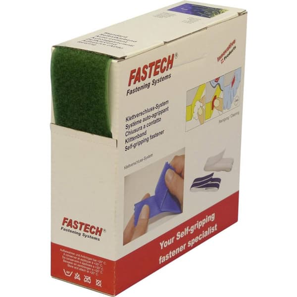 FASTECH® B50-STD-L-033510 Kardborreband för att sy fast Fleecedel (L x B) 10 m x 50 mm Grön 10 m