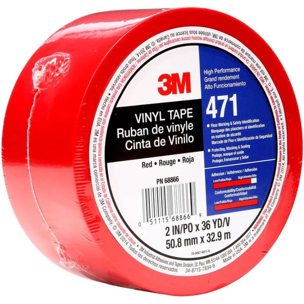 3M 471R50IW PVC-tejp Röd (L x B) 33 m x 50 mm 1 st