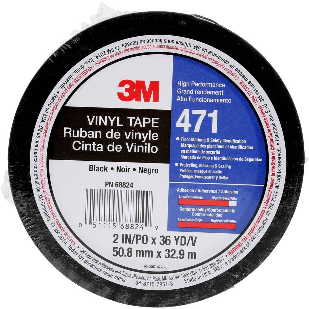 3M 471IW-S50-D PVC-tejp Svart (L x B) 33 m x 50 mm 1 st