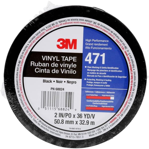 3M 471S50IW PVC-tejp Svart (L x B) 33 m x 50 mm 1 st