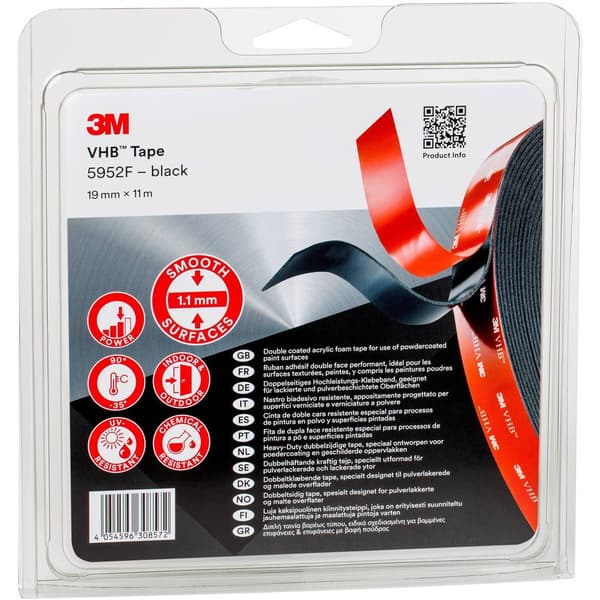 3M 5952F/IPS Tejp Svart (L x B) 11 m x 19 mm 1 st