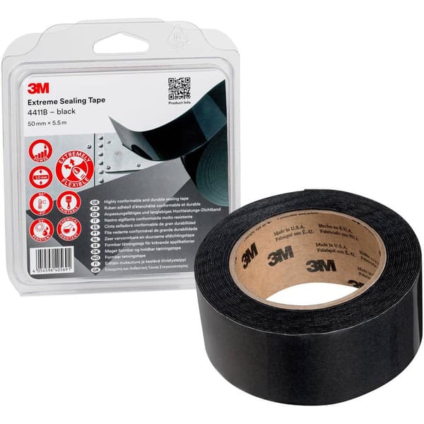 3M 4411B/IPS Förseglingstejp Svart (L x B) 5.5 m x 50 mm 1 st