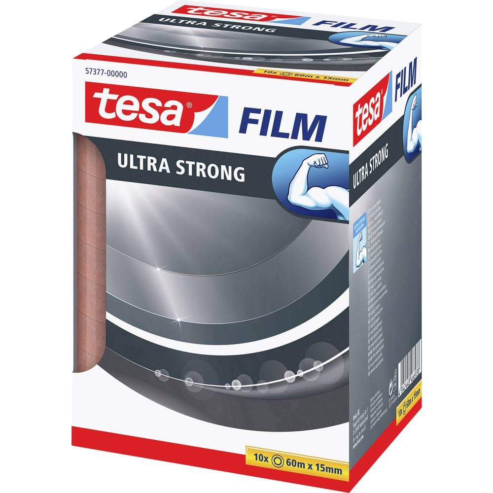 tesa 57377-00000-02 Tejp Ultra Strong Transparent (L x B) 60 m x 15 mm 10 st
