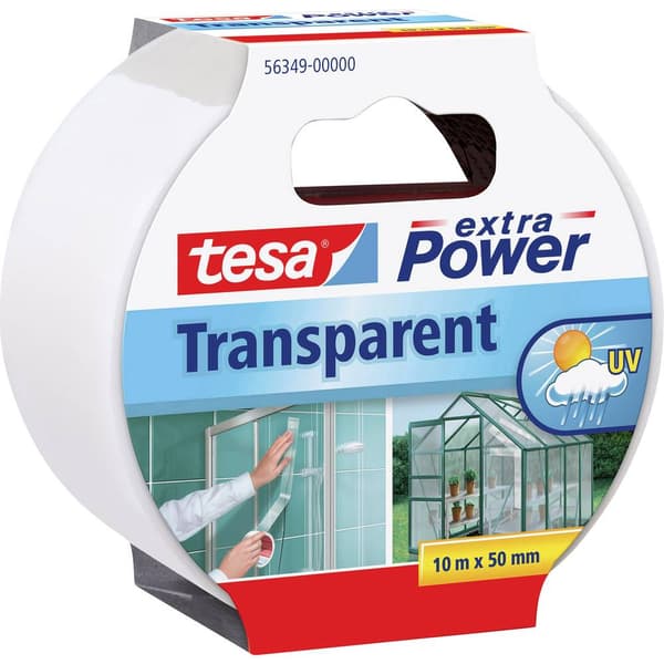 tesa 56349-00000-04 Repareringstejp tesa® extra Power Transparent (L x B) 10 m x 50 mm 1 st