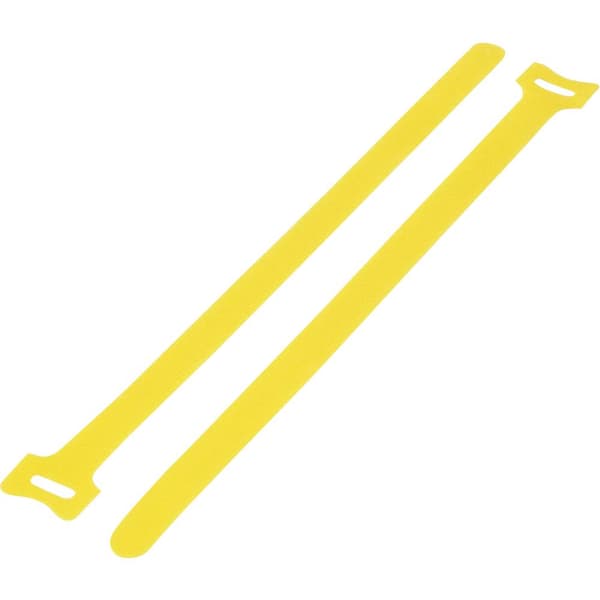 TRU COMPONENTS TC-MGT-240YW203 Burrebåndkabelbinder til samling Burrebånd statisk loop del (L x B) 240 mm x 16 mm Gul 1