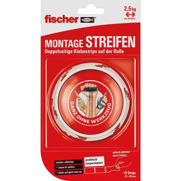 Fischer 545956 Dubbelsidiga häftkuddar 19 st