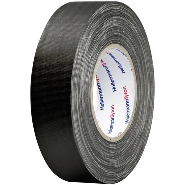 Vävband HelaTape Tex (L x B) 10 m x 19 mm Svart Bomulls-, -polyesterväv HTAPE-TEX-BK-19X10 HellermannTyton 1 st