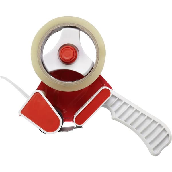TOOLCRAFT Förpackningsbanddispenser Röd, Vit Rullbredd (max.): 50 mm Rullängd (max.) 66 m