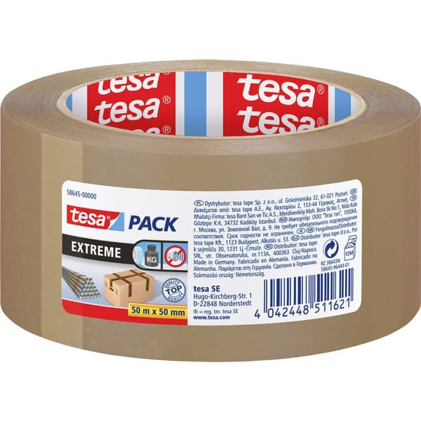 tesa EXTREME 58645-00000-00 Packtejp tesapack® Brun (L x B) 50 m x 50 mm 1 st