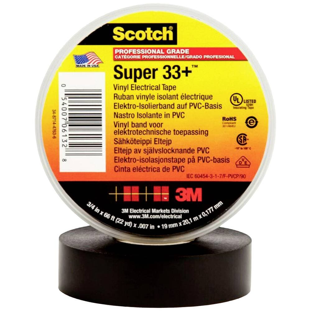 Scotch 3M SUPER33+-19X20 Isoleringstejp Scotch® Svart (L x B) 20 m x 19 mm 1 st