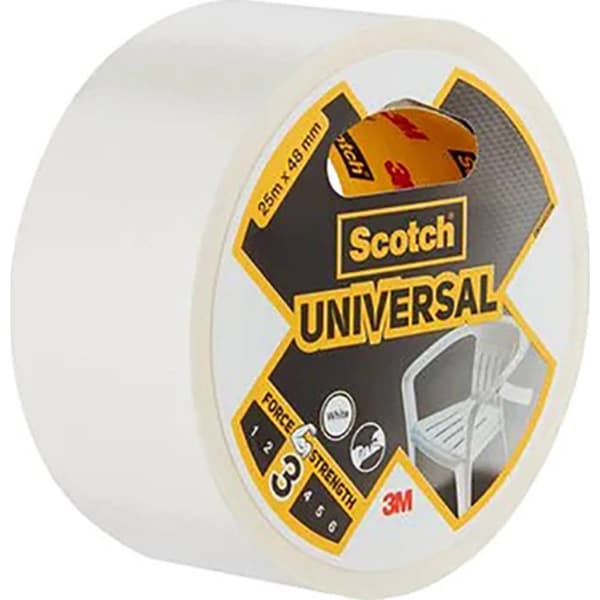 3M 4101 29044825W Tygtejp Vit (L x B) 25 m x 48 mm 1 st