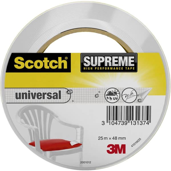 3M 4101 29044825W Tygtejp Vit (L x B) 25 m x 48 mm 1 st