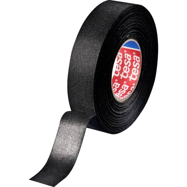 tesa 51025-00002-10 Tygtejp Svart (L x B) 25 m x 19 mm 1 st