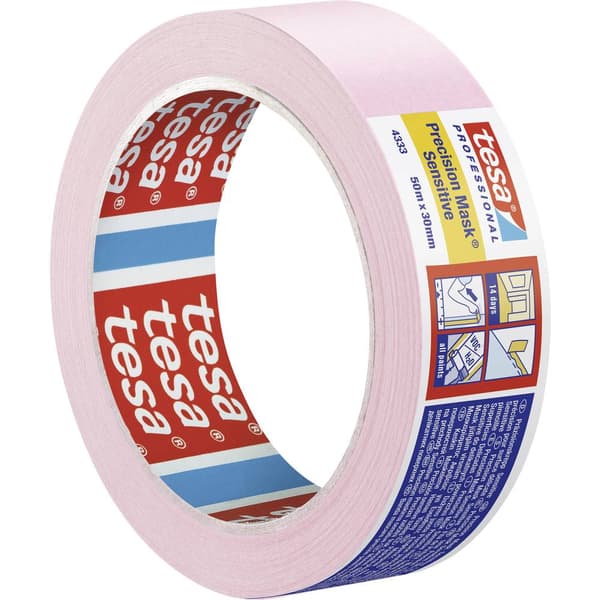 tesa PRECISION SENSITIVE 04333-00019-02 Maskeringstejp Precisionskrepp® Ljusrosa (L x B) 50 m x 30 mm 1 st