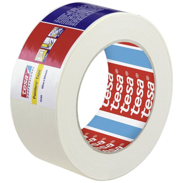 tesa STANDARD 04348-00019-03 Maskeringstejp tesakrepp® Beige (L x B) 50 m x 50 mm 1 st