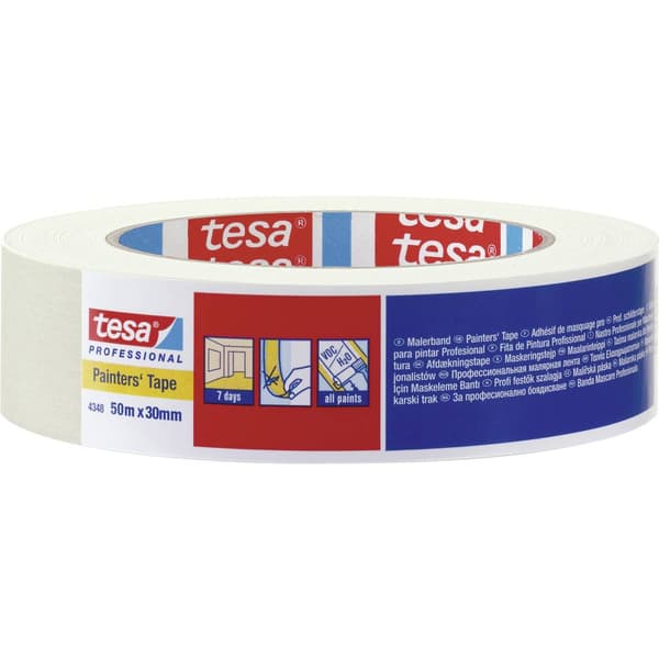 tesa STANDARD 04348-00017-03 Maskeringstejp tesakrepp® Beige (L x B) 50 m x 30 mm 1 st