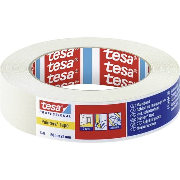 tesa STANDARD 04348-00016-03 Maskeringstejp tesakrepp® Beige (L x B) 50 m x 25 mm 1 st