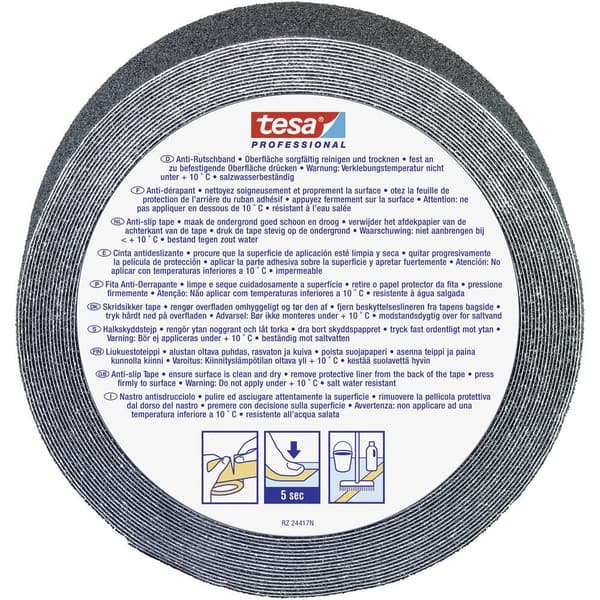 tesa 60950-00001-00 Antiglidtejp tesa® Professional Svart (L x B) 15 m x 50 mm 1 st
