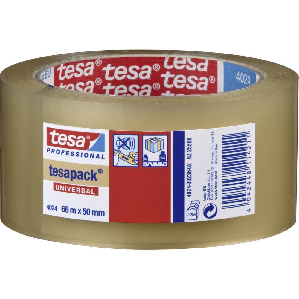 tesa UNIVERSAL 04024-00236-04 Packtejp tesapack® 4024 Transparent (L x B) 66 m x 50 mm 1 st