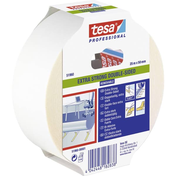 tesa EXTRA STRONG 51960-00001-11 Maskeringstejp tesa® Professional Genomskinlig (L x B) 25 m x 50 mm 1 st