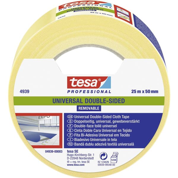 tesa UNIVERSAL REMOVABLE 04939-00003-11 Maskeringstejp tesa® Professional Vit (L x B) 25 m x 50 mm 1 st