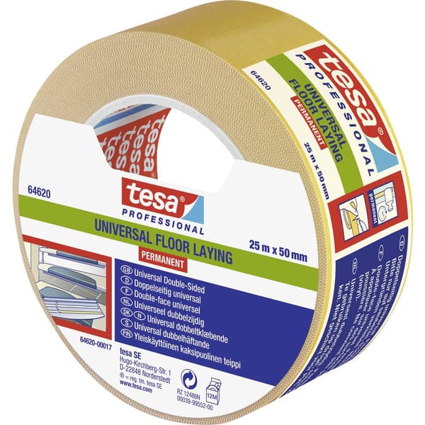 tesa UNIVERSAL PERMANENT 64620-00017-11 Maskeringstejp tesa® Professional Vit (L x B) 25 m x 50 mm 1 st