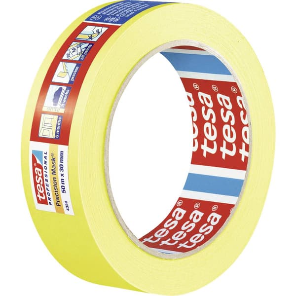 tesa PRECISION 04334-00002-00 Maskeringstejp Precisionskrepp® Gul (L x B) 50 m x 30 mm 1 st