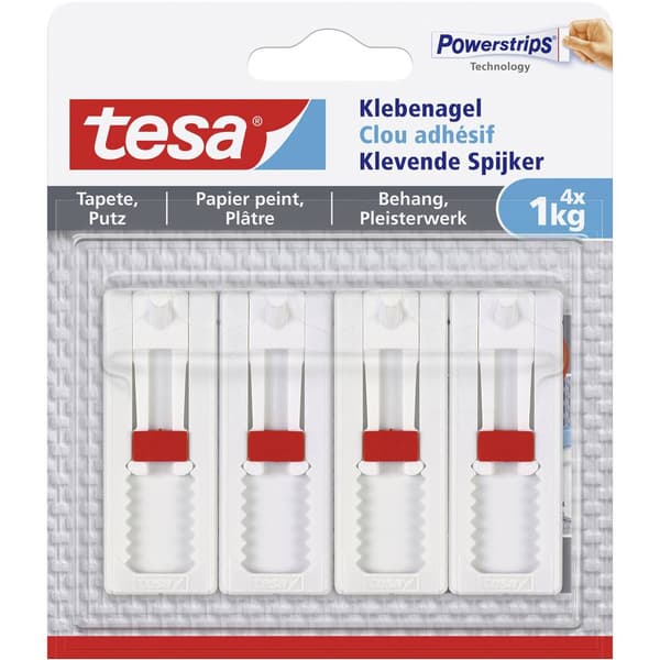 tesa 77774 Justerbar klisterspik Vit