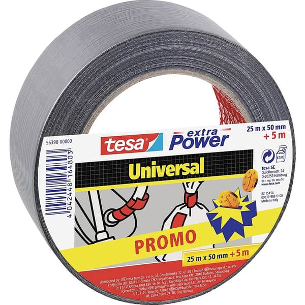 tesa UNIVERSAL 56396-00000-00 Tygtejp Silver (L x B) 30 m x 50 mm 1 st