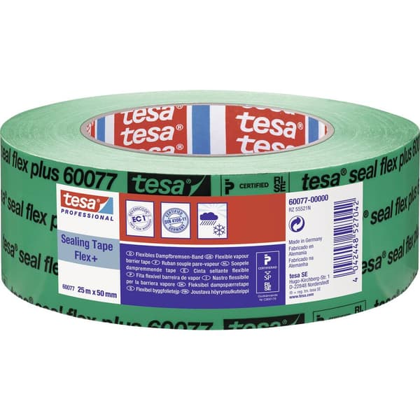 tesa 60077 Ångbromsband Grön (L x B) 25 m x 50 mm 1 st