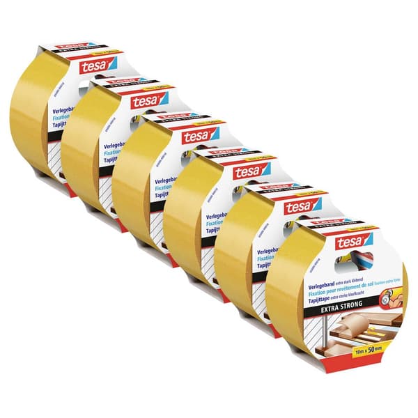 tesa EXTRA STRONG 05686 Dubbelsidiga tejp (L x B) 10 m x 50 mm 6 st