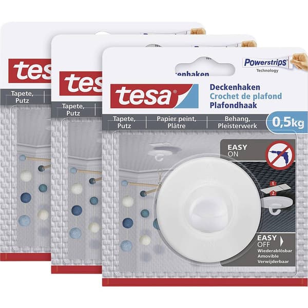 tesa 77781 Takkrokar Vit