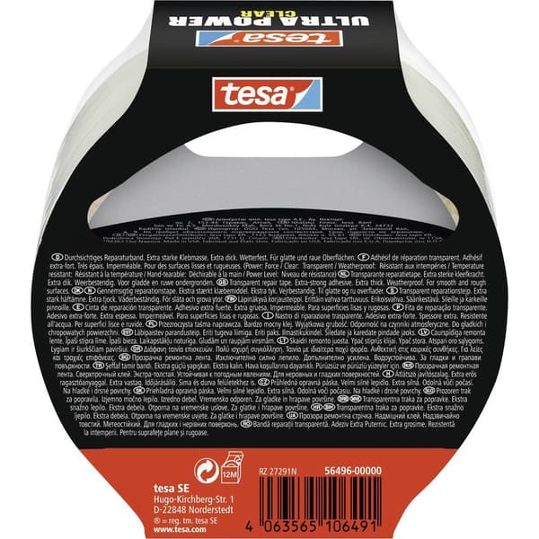 tesa ULTRA POWER CLEAR 56496-00000-00 Repareringstejp Transparent (L x B) 10 m x 48 mm 1 st