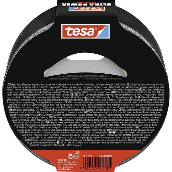 tesa ULTRA POWER EXTREME 56623-00000-00 Repareringstejp Svart (L x B) 25 m x 50 mm 1 st