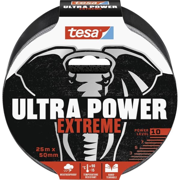 tesa ULTRA POWER EXTREME 56623-00000-00 Repareringstejp Svart (L x B) 25 m x 50 mm 1 st