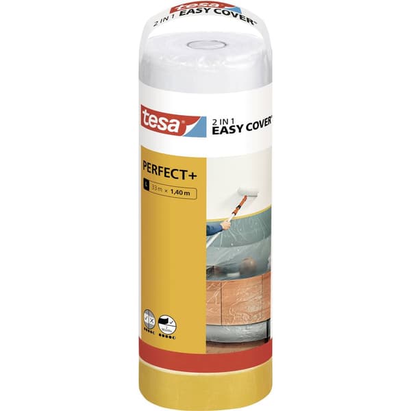 tesa Easy Cover Perfect+ 56574-00000-00 Täckfolie Gul, Transparent (L x B) 33 m x 1.40 m 1 set